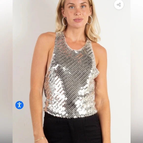 Free People NWT Disco Fever Cami - Picture 8 of 9